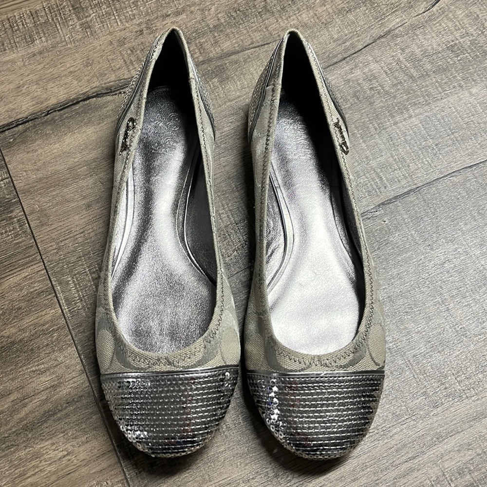 Coach flats gray 8.5